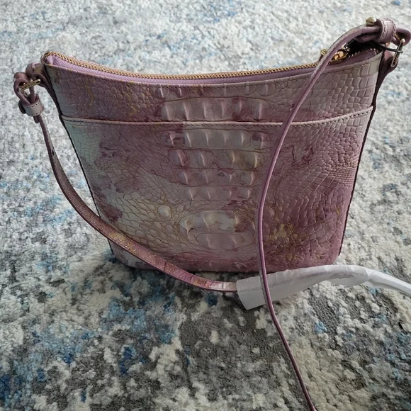 Brahmin Lilac Katie Crossbody Purse Leather New - Picture 4 of 6